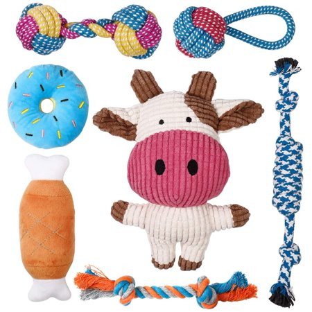Toozey Puppy Toys for Small Dogs, 7 Pack Small Dog Toys, Cute Calf Squeaky Toys for Dogs, Durable Pu | Walmart (US)