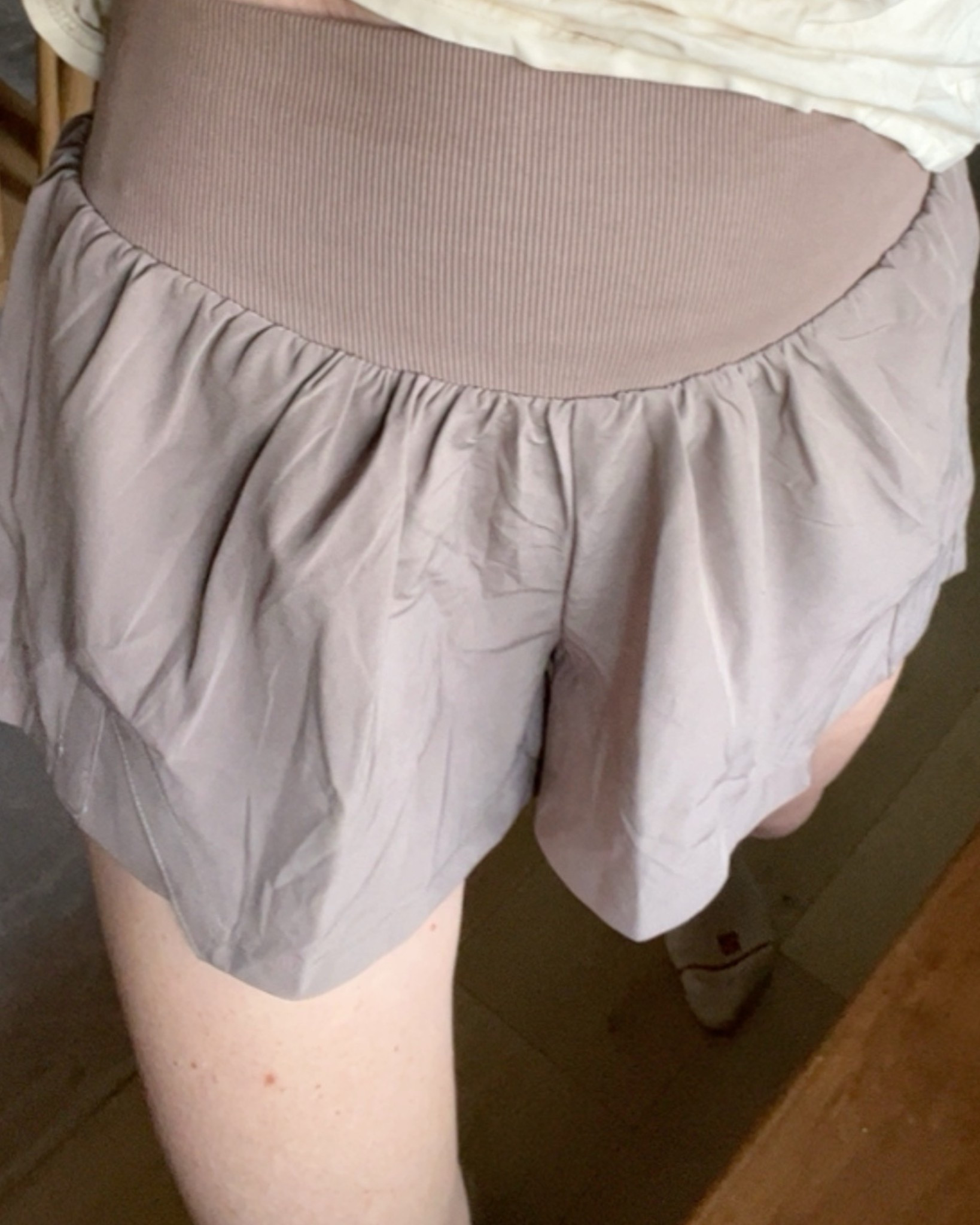 Love these athletic shorts! To make them a bit more “natural fiber” friendly, I cut the polyester lining out and wear organic cotton underwear with them. I’m wearing a medium