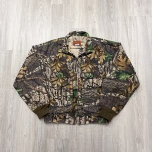 Vintage Trebark Camo Bomber Jacket Men's Large Green Camouflage 90s Hunting | Poshmark