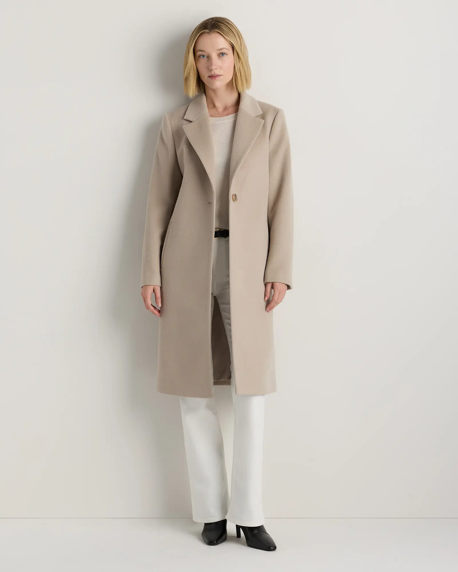 Wool Cashmere Classic Single-Breasted Coat | Quince