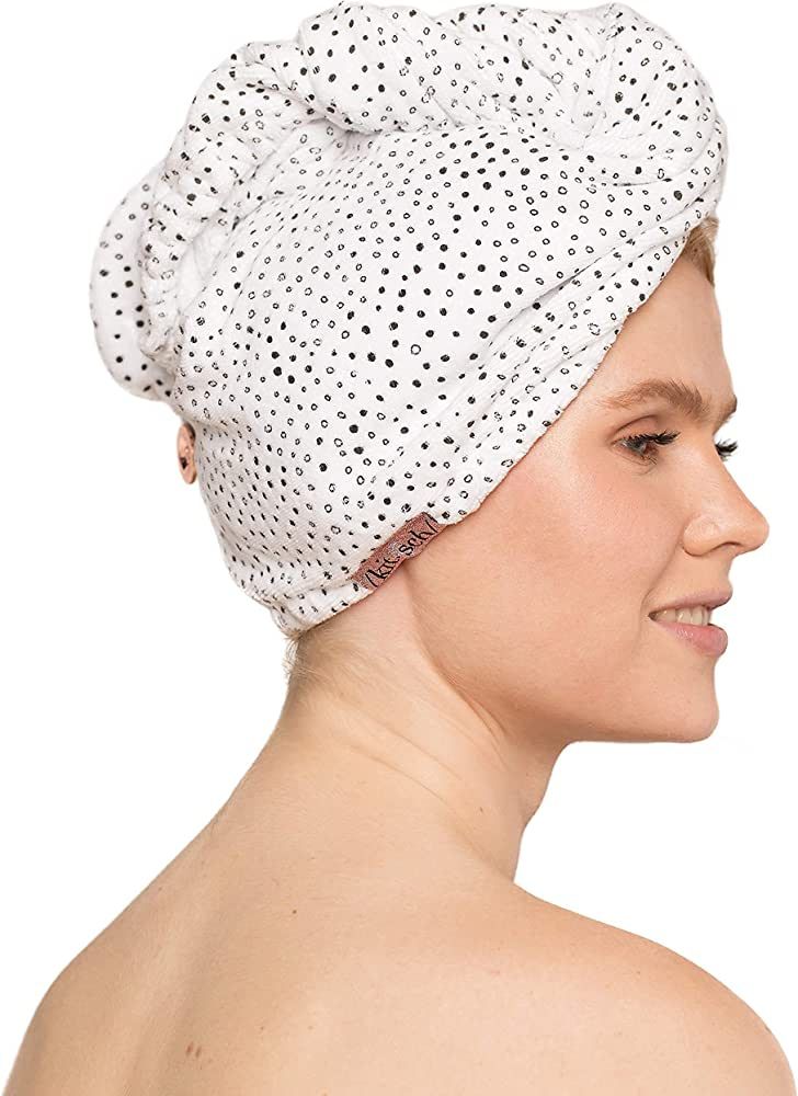 Kitsch Microfiber Hair Towel Wrap - Quick Dry Curly Hair Wraps for Women Wet Hair | Microfiber Towel | Amazon (US)