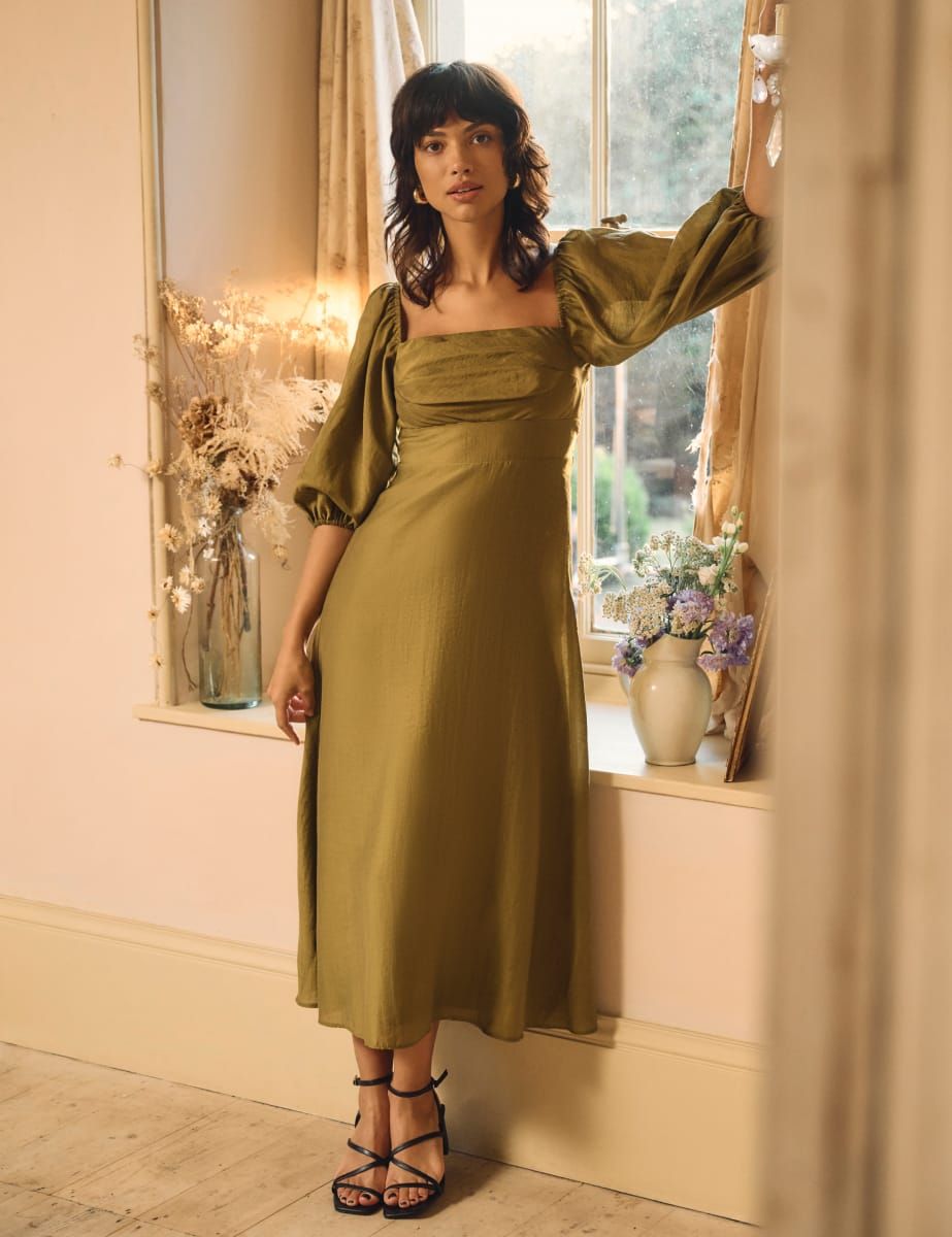 Green Bardot Maxine Midaxi Dress | Nobody's Child