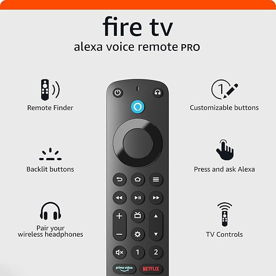 Amazon Fire TV Alexa Voice Remote Pro (newest model) with remote finder, TV controls, and backlit... | Amazon (US)