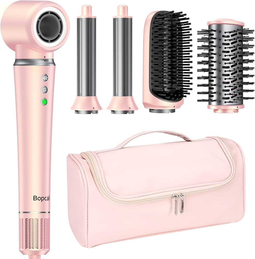 5 in 1 Air Wrap Hair Styler with Travel Bag- Professional Frizz-Free Auto Wrap Curler, High-Speed... | Amazon (US)