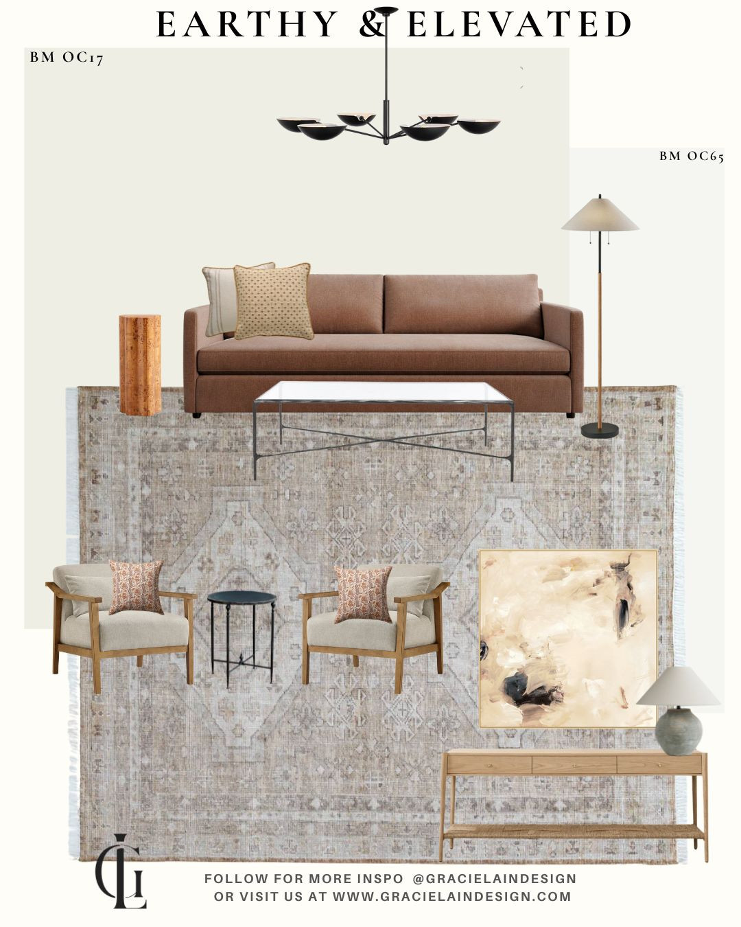 An earthy yet elevated living space that feels grounded, warm, and effortlessly refined. A modern velvet sofa in a rose-clay tone sets the mood—soft, inviting, and full of character. A tonal wool rug anchors the room with quiet texture, while playful throw pillows bring in personality and movement. Neutral accent chairs keep the palette calm, letting the warm oak and rich burl woods shine. Metal details add a subtle layer of depth, and the large-scale neutral art ties everything together with serene sophistication.
A space that’s earthy, relaxing, and elevated far beyond the basics—crafted to feel lived-in, loved, and beautifully collected over time.

Explore more design inspiration at gracielaindesign.com ✨

#LTKHome #EarthyInteriors #ModernMeetsTraditional #LivingRoomDesign #HomeInspo #InteriorStyling #BurlWood #CozyModern #ElevatedDesign #GracielainDesign 

 #LTKCyberWeek #LTKHome #LTKSaleAlert