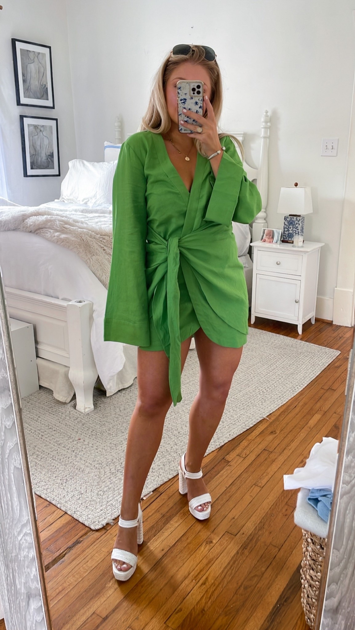 Green mini dress PERFECT FOR BEACH VACATION fits TTS wearing a small 

#LTKTravel #LTKSeasonal #LTKPetite