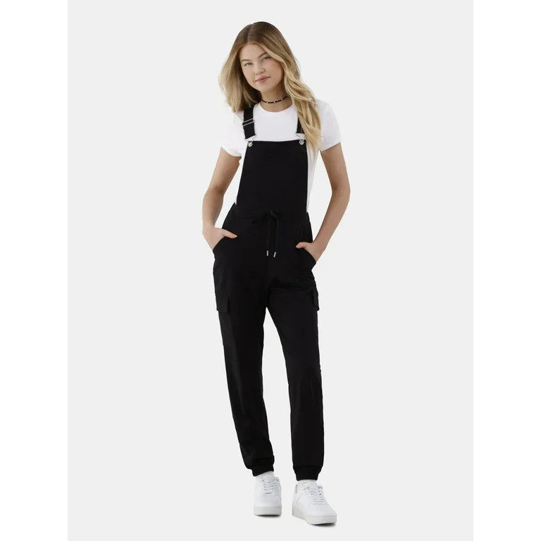 No Boundaries Layered Overalls with Tee, Women’s and Women’s Plus - Walmart.com | Walmart (US)