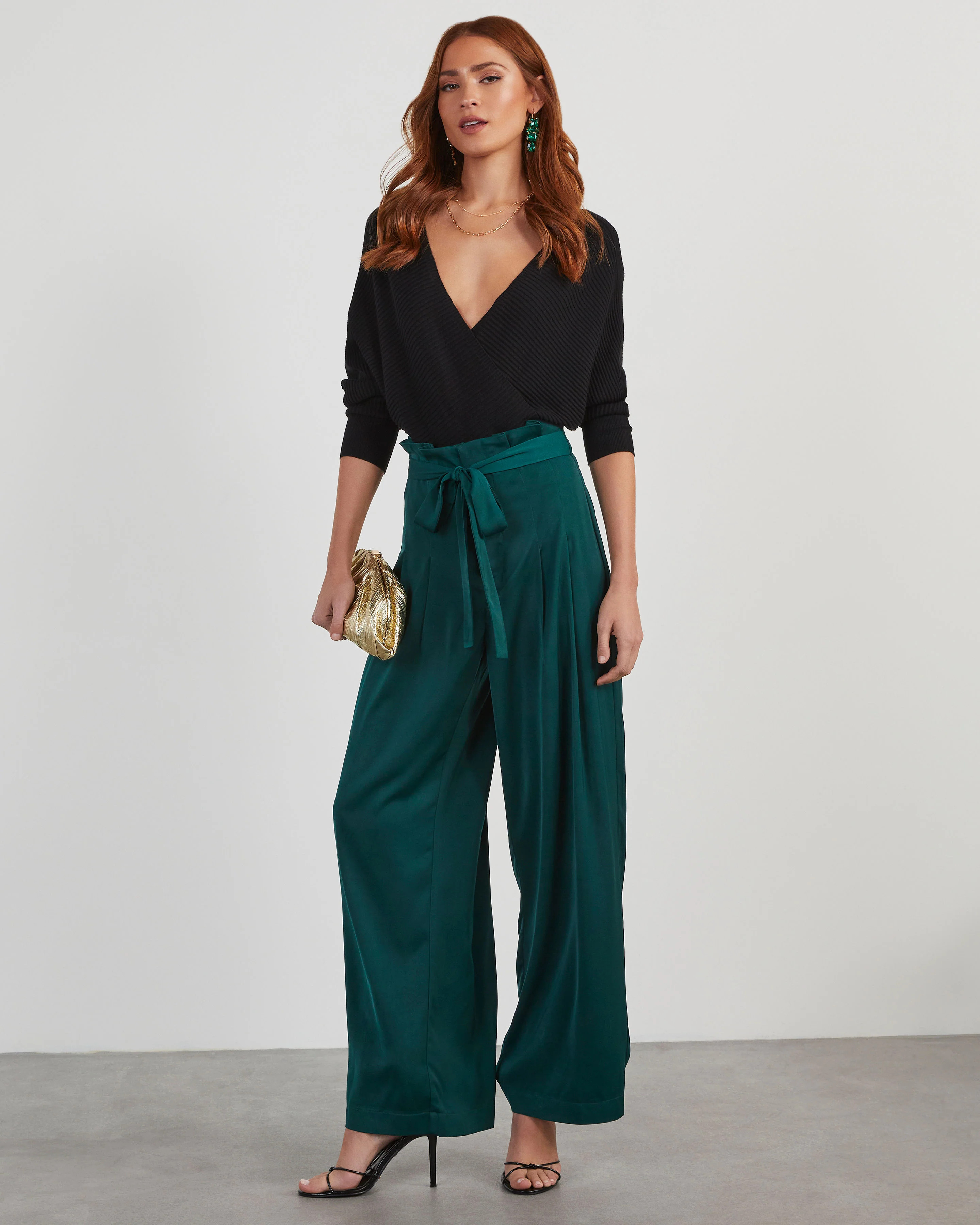 Cassandra High Waisted Front Tie Pants | VICI