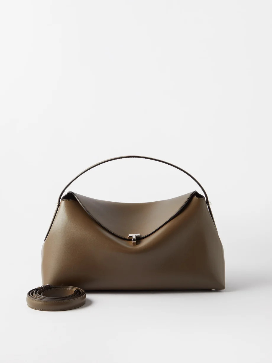 T-Lock large grained-leather cross-body bag | Toteme | Matches (US)