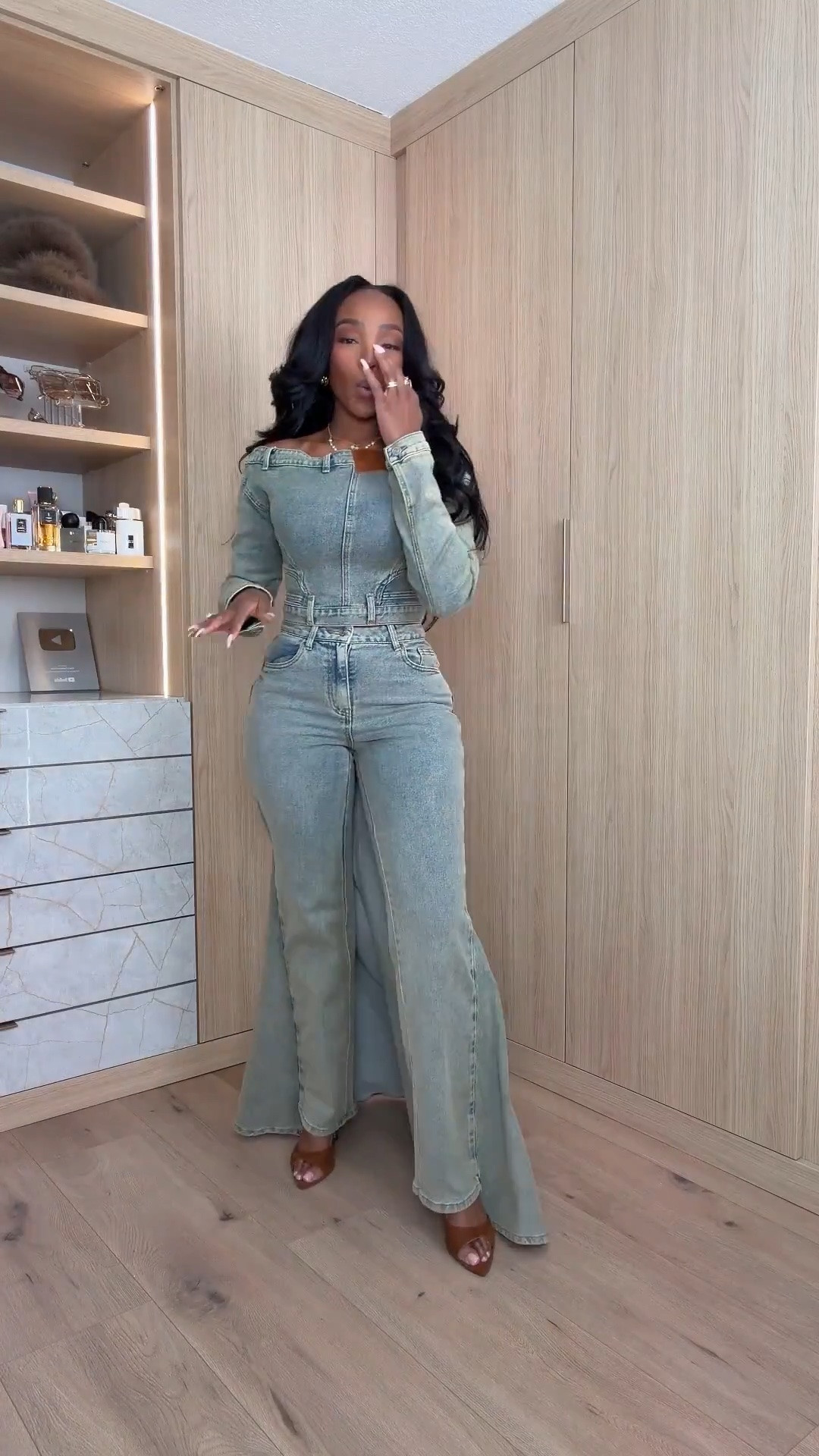 Scroll to shop! ✨ Everything from this look is linked below. 👇🏽

Denim on denim, but make it a SET. 👖✨ This matching light-wash denim top + high-waisted wide-leg jeans gives you the easiest one-and-done outfit while still looking completely put together. The fitted waist + wide leg is SO good.

denim matching set, denim two piece set, denim on denim outfit, light wash denim outfit, denim top women, wide leg jeans women, high waisted jeans, wide leg denim pants, matching set women, Canadian tuxedo outfit, going out outfit women, date night denim outfit, fall denim outfit, petite denim outfit, kirasfashionfinds

Wearing: Size Small/4 | 5’4” | 140 lbs | 34D-27-40

Download the FREE LTK app & follow @kirasfashionfinds

#LTKPetite #LTKFashion #LTKSeasonal