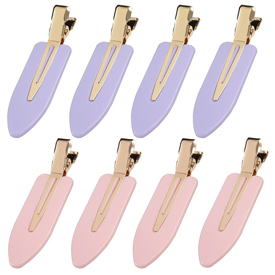 8 Pcs No Bend Hair Clips No Crease Duckbill Barrettes for Salon Hairstyle Women Girls - Flat Crea... | Amazon (US)
