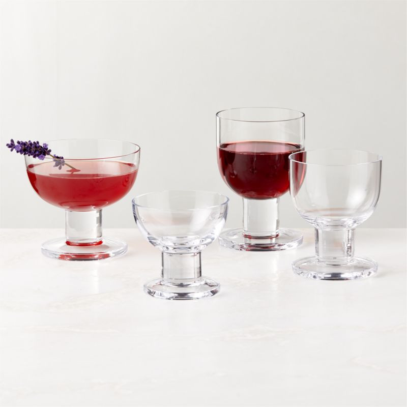Aldo Short-Stem Wine Glass Set by Gianfranco Frattini | CB2 | CB2