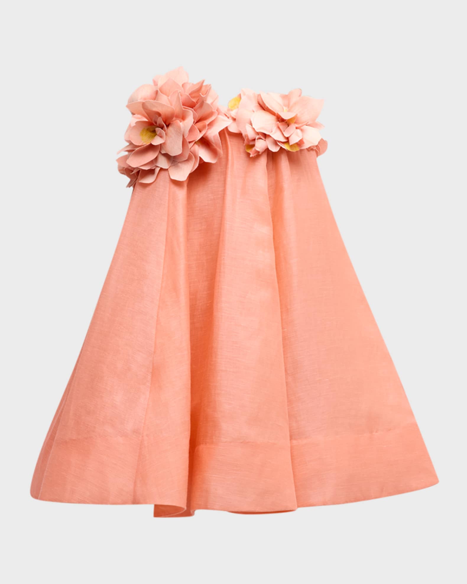Natura Strapless Floral Mini Dress | Neiman Marcus