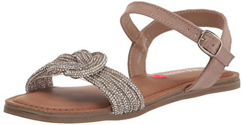 Steve Madden Girls Shoes Girls Adore Flat Sandal, Rhinestone, 1 Little Kid | Amazon (US)
