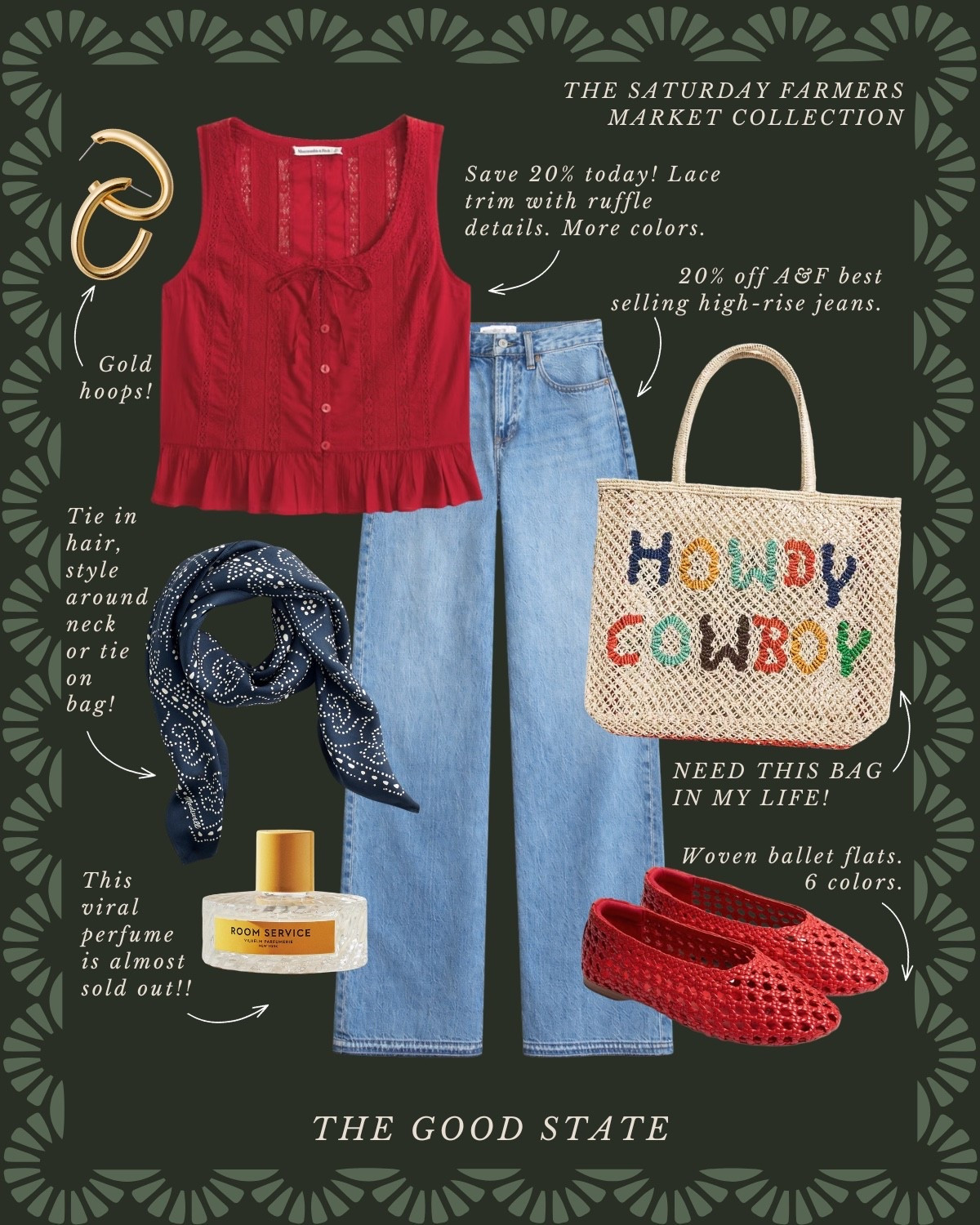 This is for all the Farmers Market girlies living their best and brightest life as the golden morning sunshine warms their face and a cool Spring breeze blows through their hair. This is for the girlies with a flaky, buttery croissant in one hand and a lavender matcha in the other. This is for the ones who wake up—sometimes earlier than they’d like to on the weekend—so they can have the first pick of produce and pastries at the local market. And because there’s just something magical and neighborly about a slow morning meandering at the market. This collection is for gingham lovers, floral wearers and those who love a well worn ball cap. For the ones who layer their quilted jacket (or a neck scarf) with everything and who aren’t afraid of a good denim on denim moment. For the ones who love pops of color as well as grounding earth tones. The ones who inspire ME to wear more prints and patterns. This is for the farmers market ladies who may or may not treat themselves to a little mid-day nap afterwards…followed by a picnic with all their market goodies and closest girlies of course. This collection is for you🍓

#LTKootd #LTKActive #LTKSaleAlert