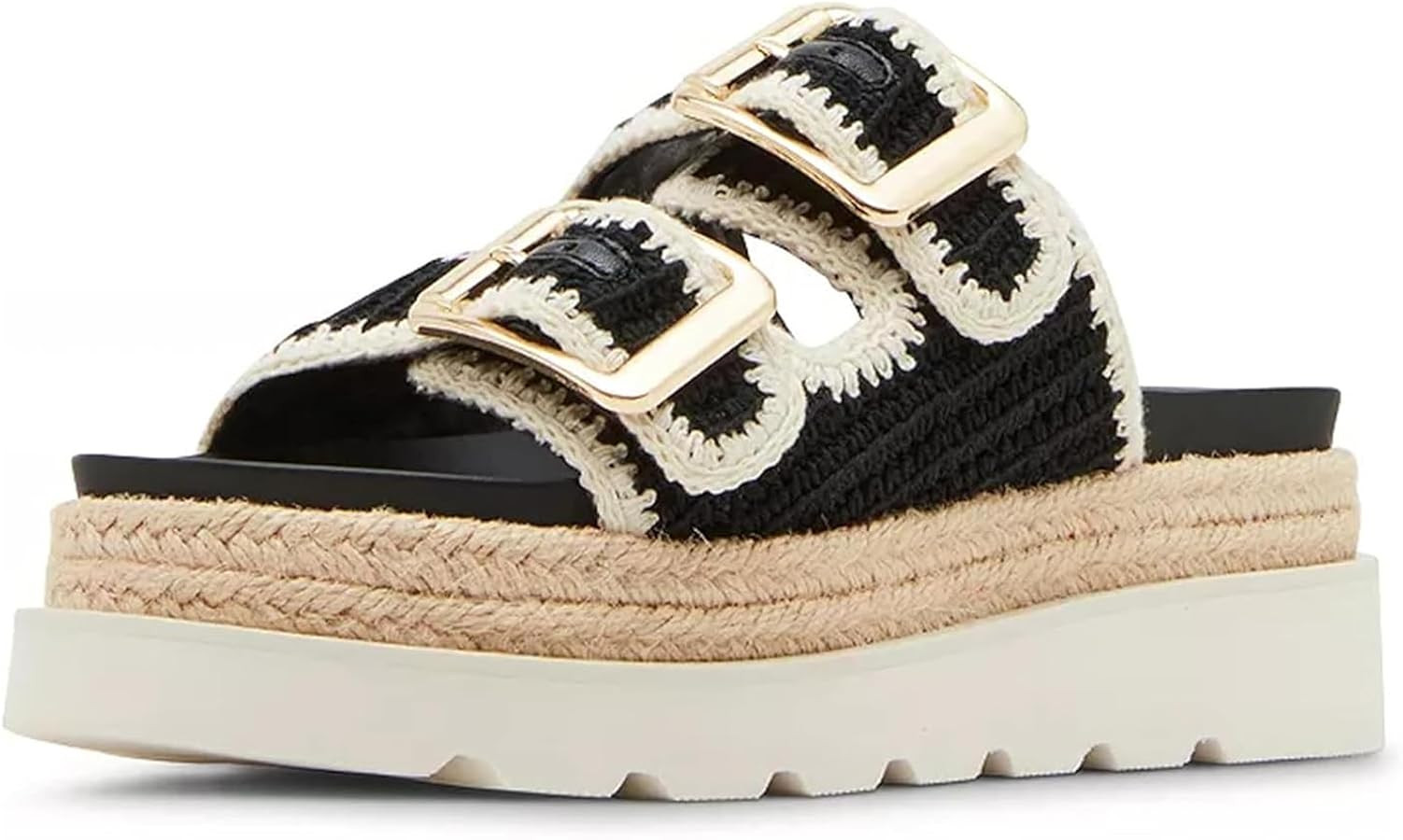 DOEYG Platform Sandals for Women Summer Beach Raffia Slide Sandals Comfortable Casual Woven Straw... | Amazon (US)