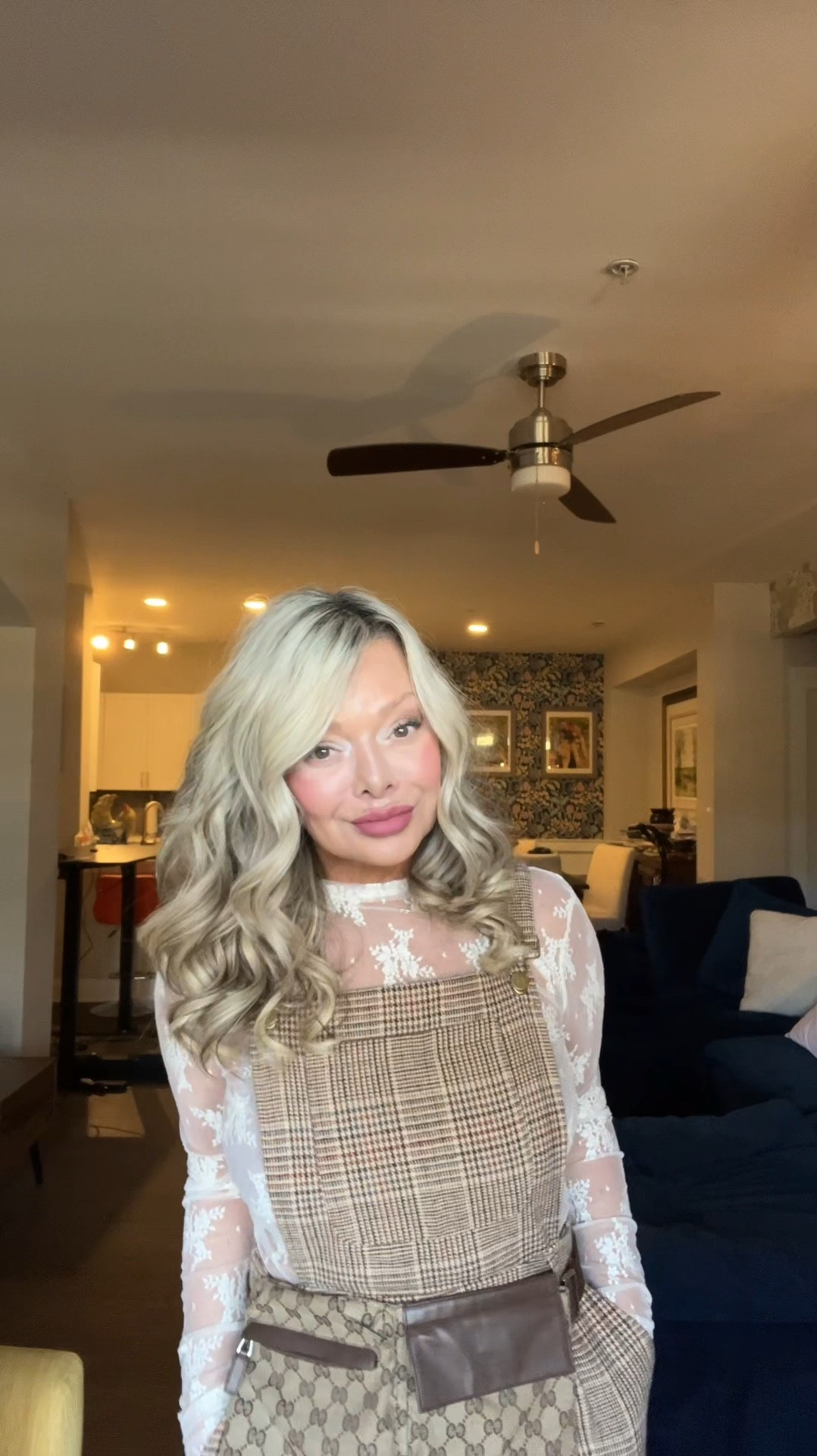 Houndstooth Jumpsuit Season! Loving this fall outfit inspo! #jumpsuit #fall #ootd #outfit #outfitinspo #gucci #lace 

#LTKOver40 #LTKStyleTip #LTKItBag