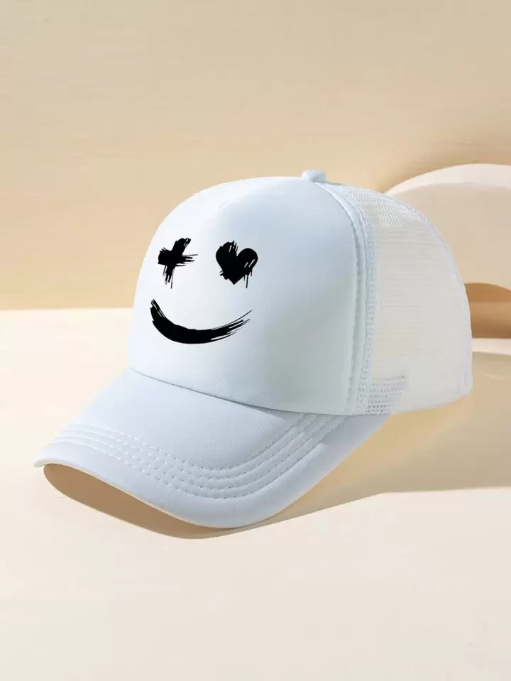 Men Expression Print Trucker Hat | SHEIN