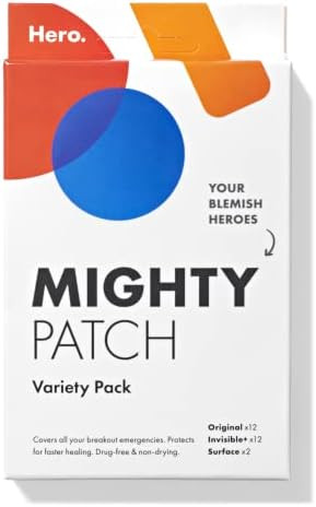 Mighty Patch Variety Pack from Hero Cosmetics - Hydrocolloid Acne Pimple Patches for Covering Zit... | Amazon (US)