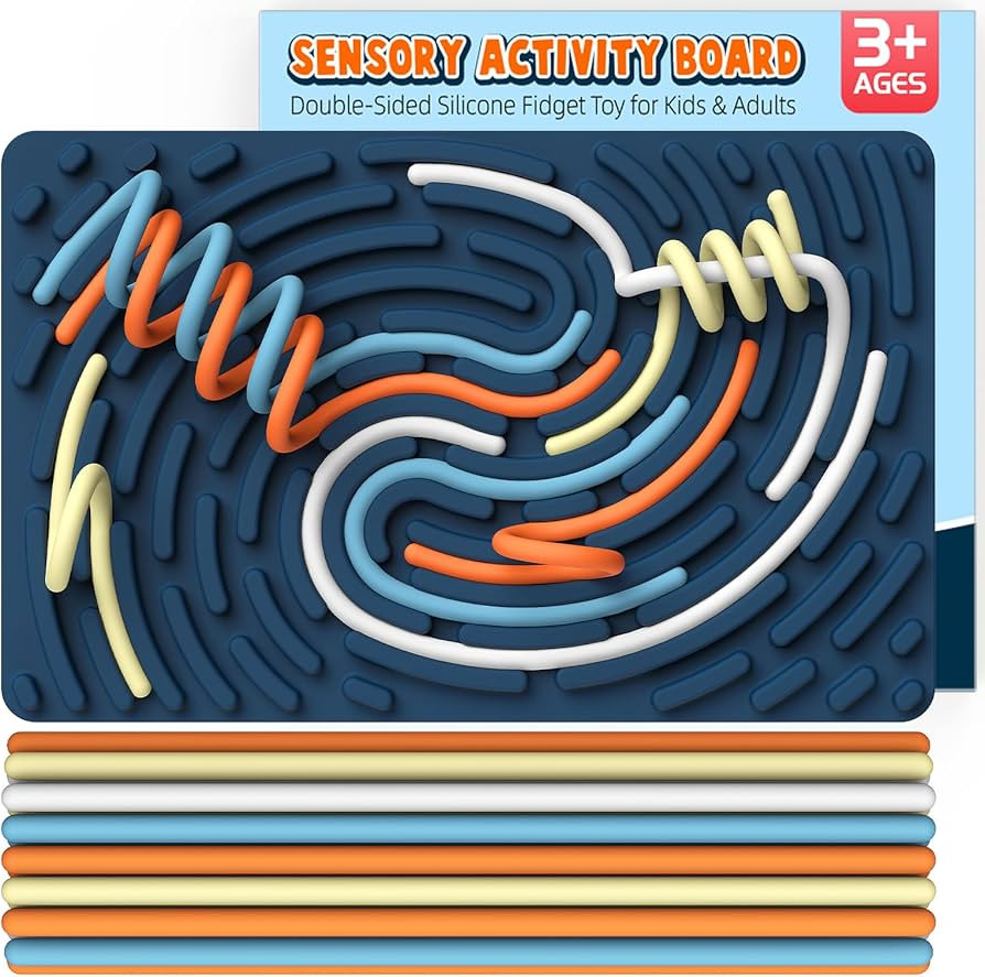 Sensory Activity Board: Ednzion Double-Sided Silicone Fidget Toy for Kids & Adults | Silent, No M... | Amazon (US)