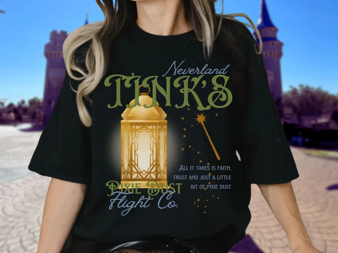 Tinkerbell Inspired Subtle Trendy Comfort Colors Shirt, Disney Tinkerbell, Disney Peter Pan Shirt... | Etsy (US)