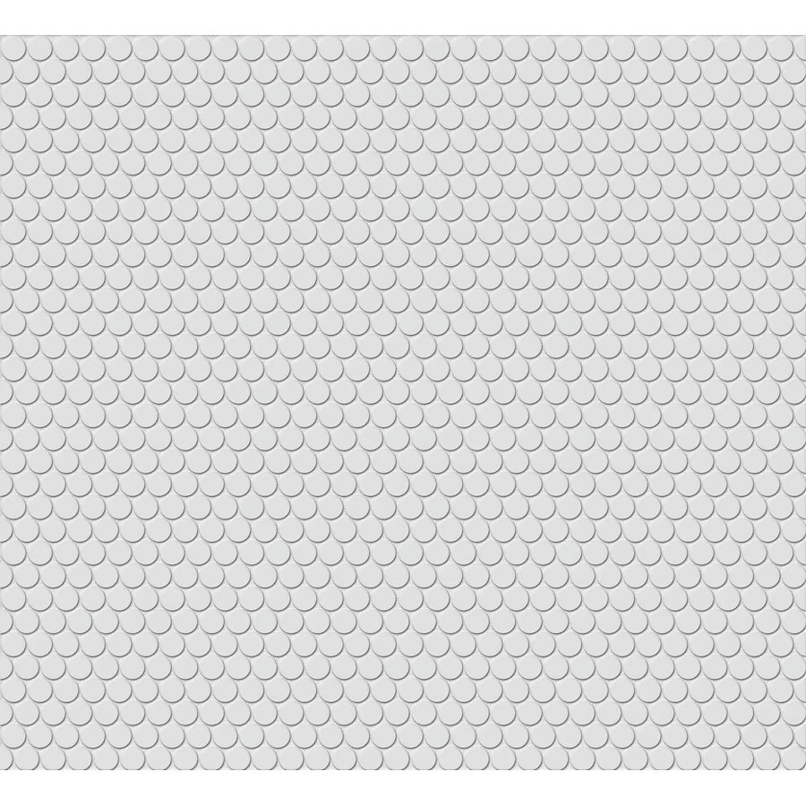 Satori Hudson Mist 12-in x 12-in Matte Porcelain Penny Round Floor and Wall Tile Lowes.com | Lowe's