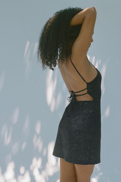 UO Textured Strappy Back Mini Dress | Urban Outfitters (US and RoW)