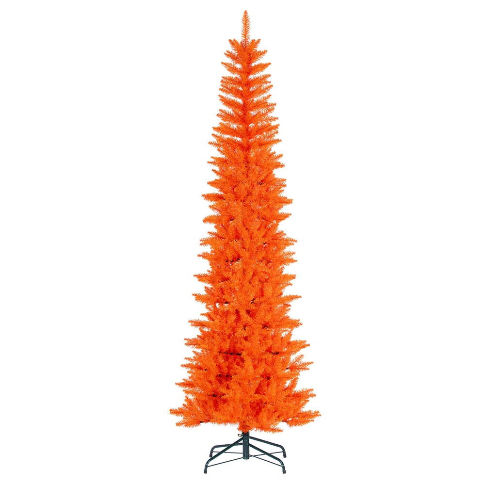 Orange Pencil Artificial Unlit Christmas Tree. | Wayfair North America