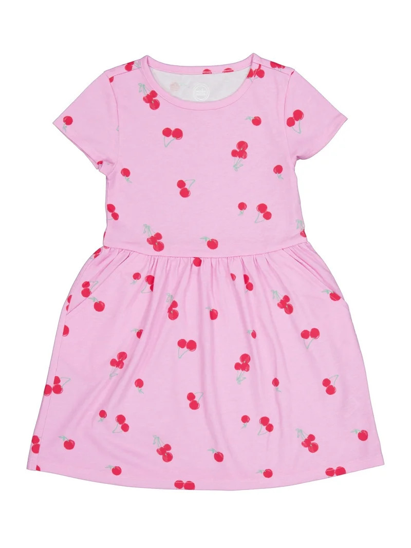 Wonder Nation Girl's Short Sleeve Play Dress, Sizes 4-18 & Plus | Walmart (US)