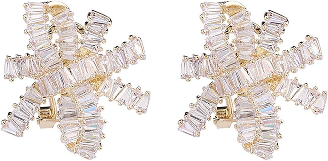 Crystal Chandelier Rhinestone Cluster Stud Earrings for Girls Women Sparkly Cubic Zirconia Bridal... | Amazon (US)