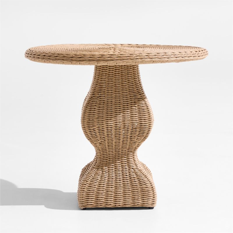 The Felix Wicker Outdoor Side Table by Jake Arnold | Crate & Barrel | Crate & Barrel