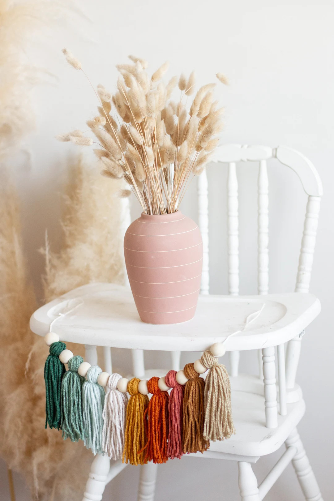 Rainbow on the Farm Tassel Garland. Nursery and Kids Room - Etsy | Etsy (US)