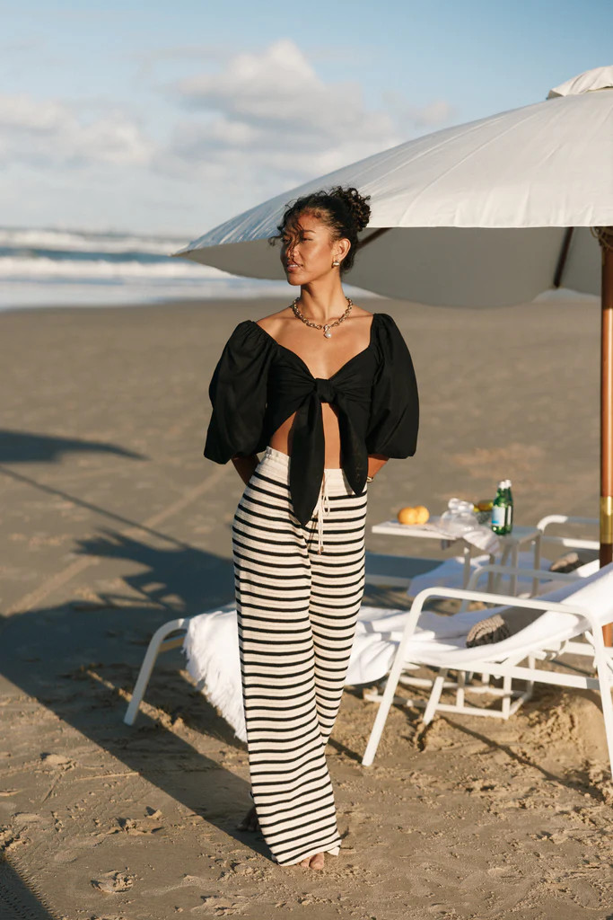 Cherie Knit Pant - Sand Black | Petal & Pup (US)