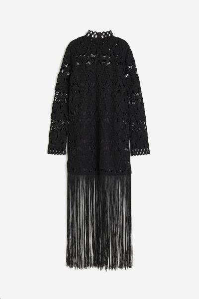 Crochet-look Fringe-trimmed Dress | H&M (US + CA)