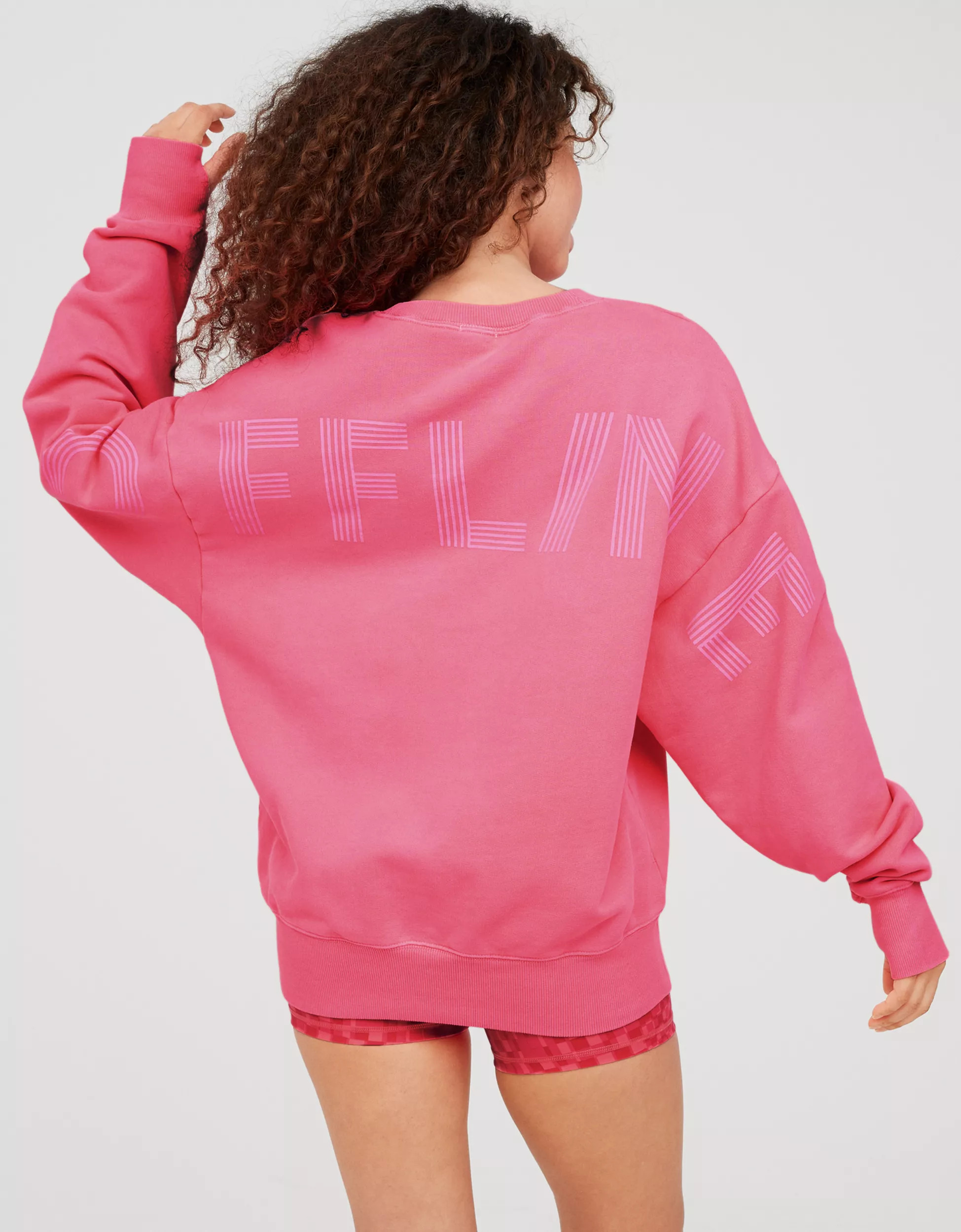 OFFLINE By Aerie Throw-back Oversized Fleece Crew | Aerie