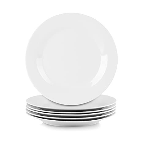 10 Strawberry Street Simply White 10.5" Round Dinner Plate, Set of 6 | Amazon (US)