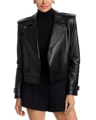 Xoey Cropped Leather Trench | Bloomingdale's (US)