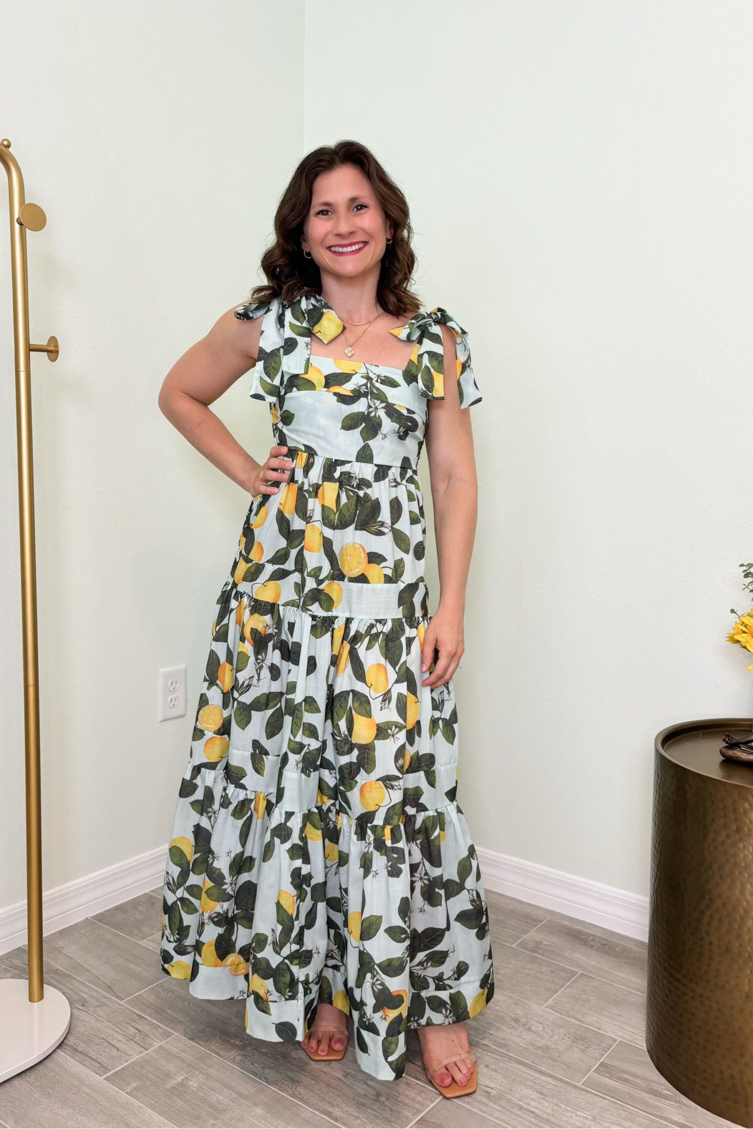 Petite Friendly lemon dress. Wearing XS. 
I'm 4'10" and 115#; bust 32B, waist 26, hips 36

#LTKOver40 #LTKParties #LTKStyleTip