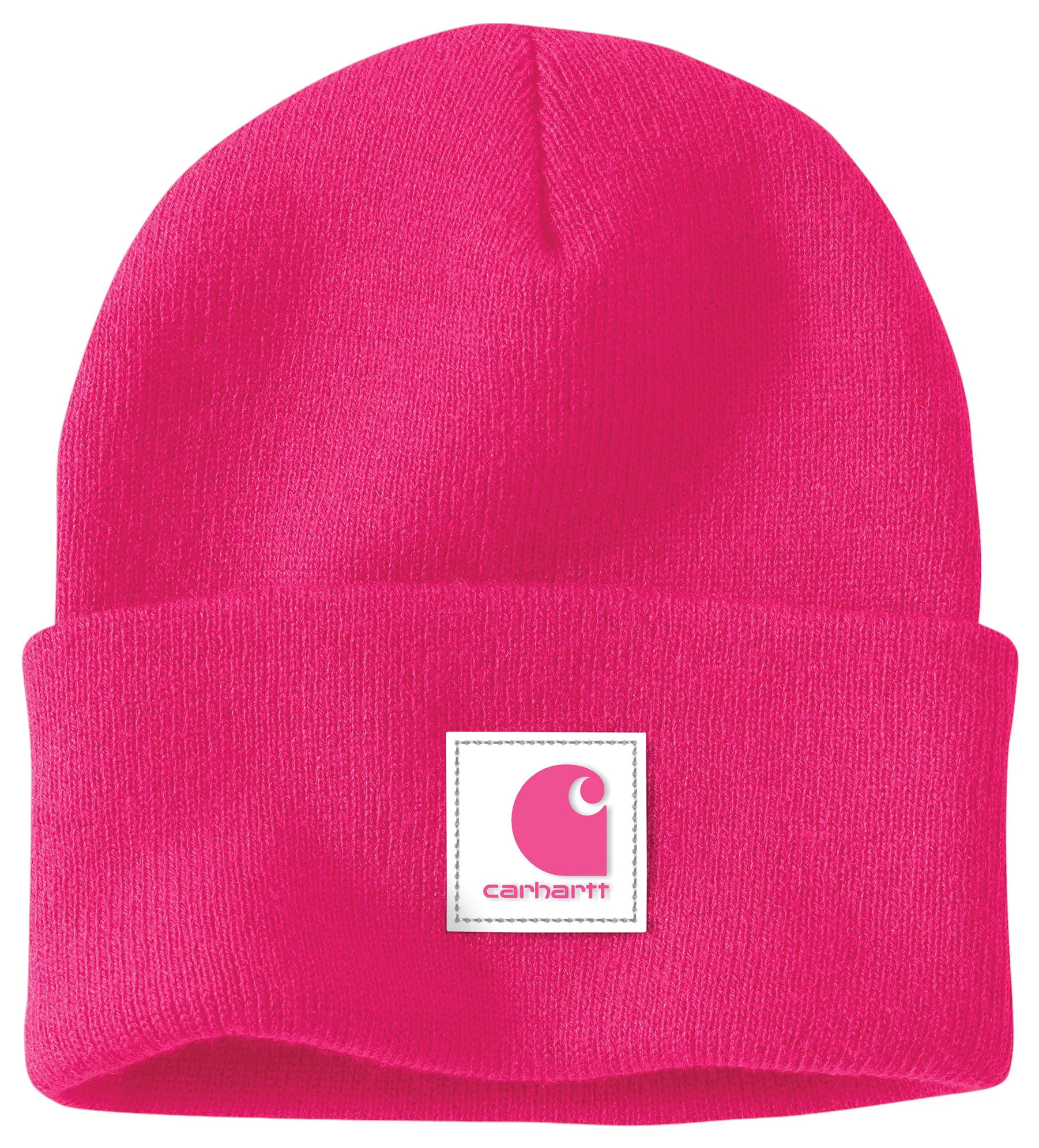 Carhartt Men's Knit Rubber Patch Beanie, Pink Glow | DICK'S Sporting Goods
