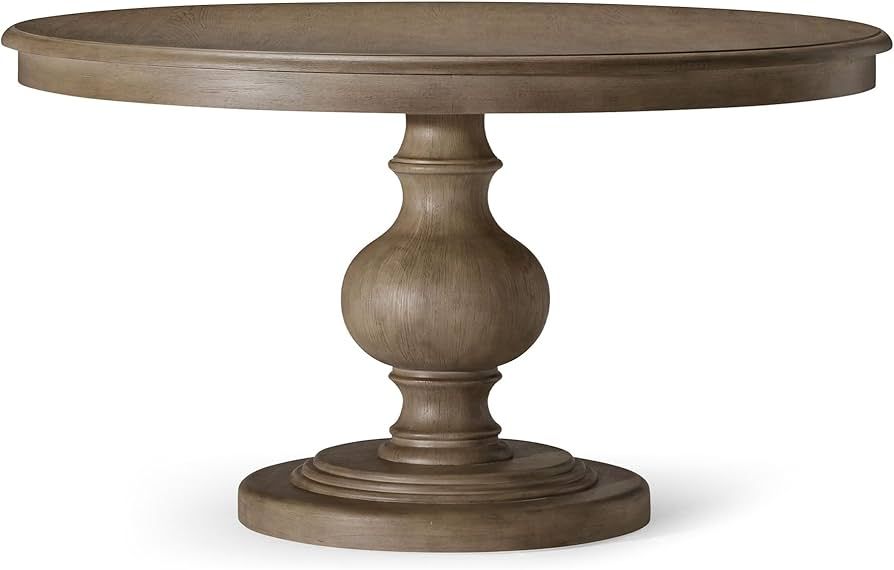 Maven Lane Zola Traditional Large Round Circle Wooden Pedestal Dining Table for Modern Kitchen, B... | Amazon (US)