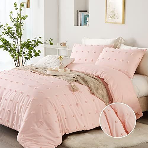 STUAA King Size Pom Pom Comforter Set, 3PCS Comforter Sets Tufted Pom (1 Jacquard Comforter Set&2... | Amazon (US)