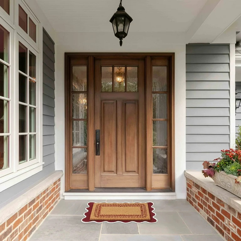 My Texas House Natural/Red Heart Scribbles Outdoor Coir Doormat, 18" x 30" | Walmart (US)