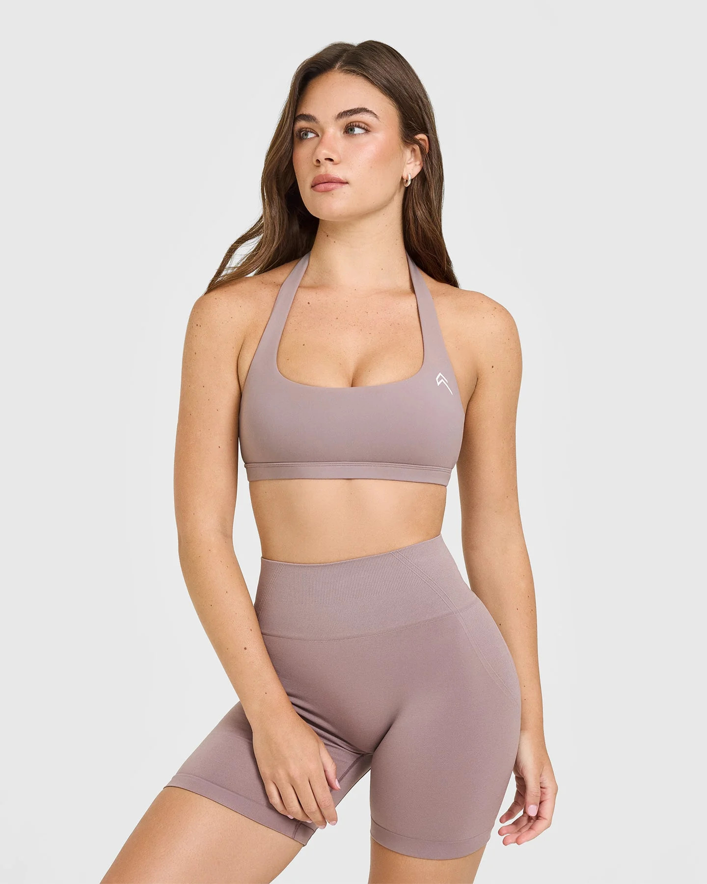 EasyLift\u2122 Halter Bralette with White Logo | Dusty Purple | Oner Active (UK / US)