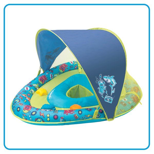Swim School Unisex Grow-With-Me Baby Boat Pool Toy, Blue Shark and Octopus, for Kids Ages 6-24 Mo... | Walmart (US)