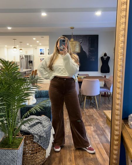 Wish these corduroy pants were a tiny bit longer but they’re extremely comfortable! Love the wide leg. 

#LTKstyletip #LTKunder50 #LTKSeasonal