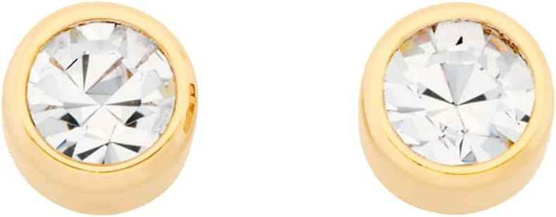 Rommanel 18K Gold Plated Earring with Crystal | Stunning, Delicate Button-Style Earrings with Cry... | Amazon (US)