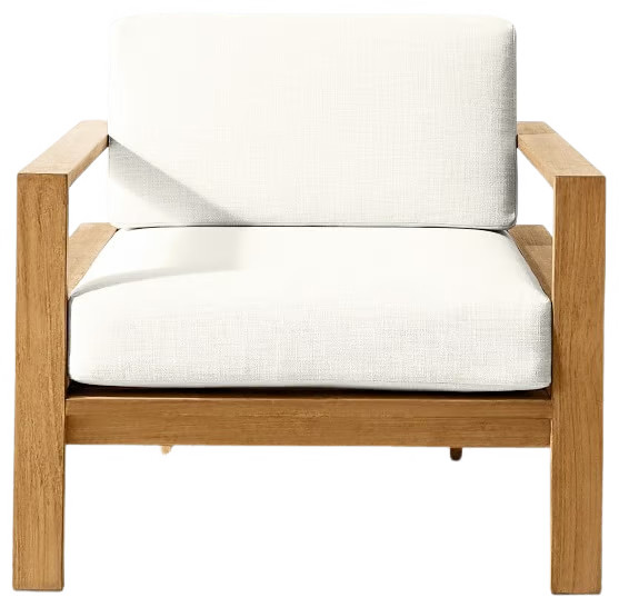 Ojai Outdoor Natural Teak Club Chair | Williams-Sonoma