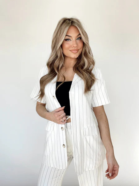 Spring Chic Striped Blazer | Lane 201 Boutique