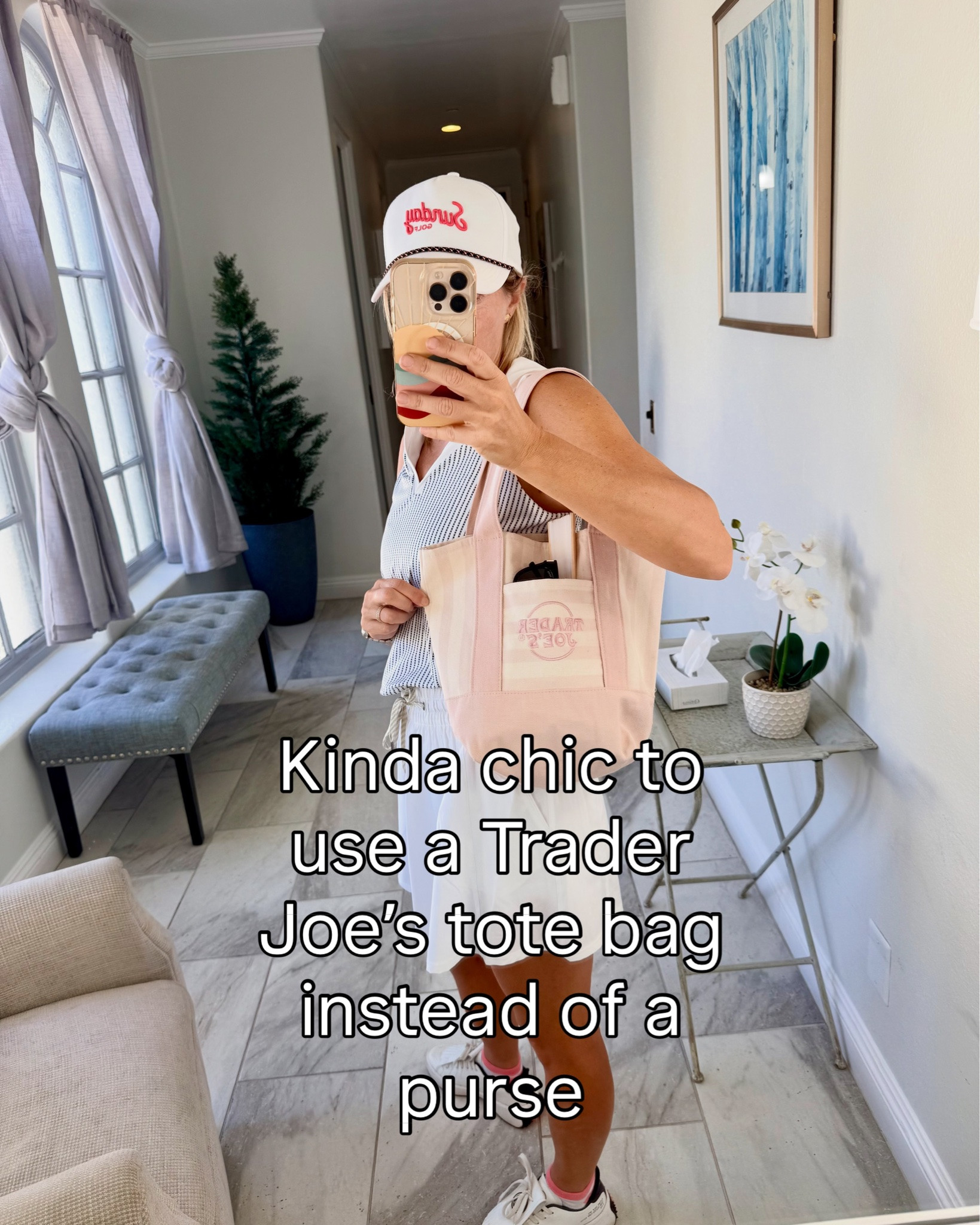 “Kinda chic” Sunday golf edition

Shout out to @getslb, the real hero of this round for my 7 yr old cart princess who is just along for the ride 💚

(Use “1SARAH10” for 10% @getslb. Highly recommend. We may or may not have 3 now…)