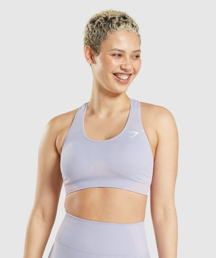 Gymshark Vital Seamless 2.0 Sports Bra - Moonstone Blue Marl | Gymshark (Global)